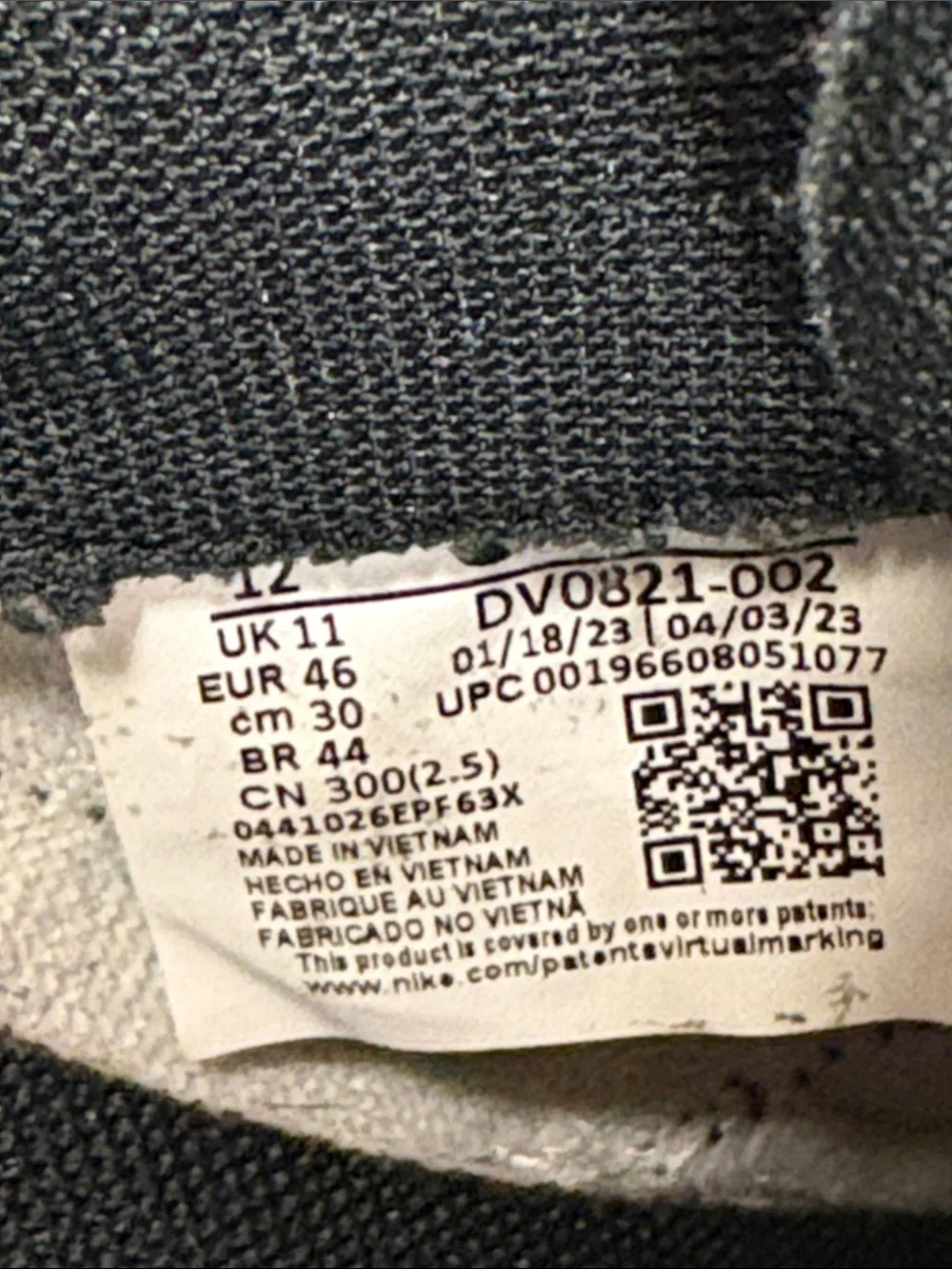 Nike Dunk Low Jumbo “Reverse Panda” Sneakers Men’s Size 12 DV0821-002
